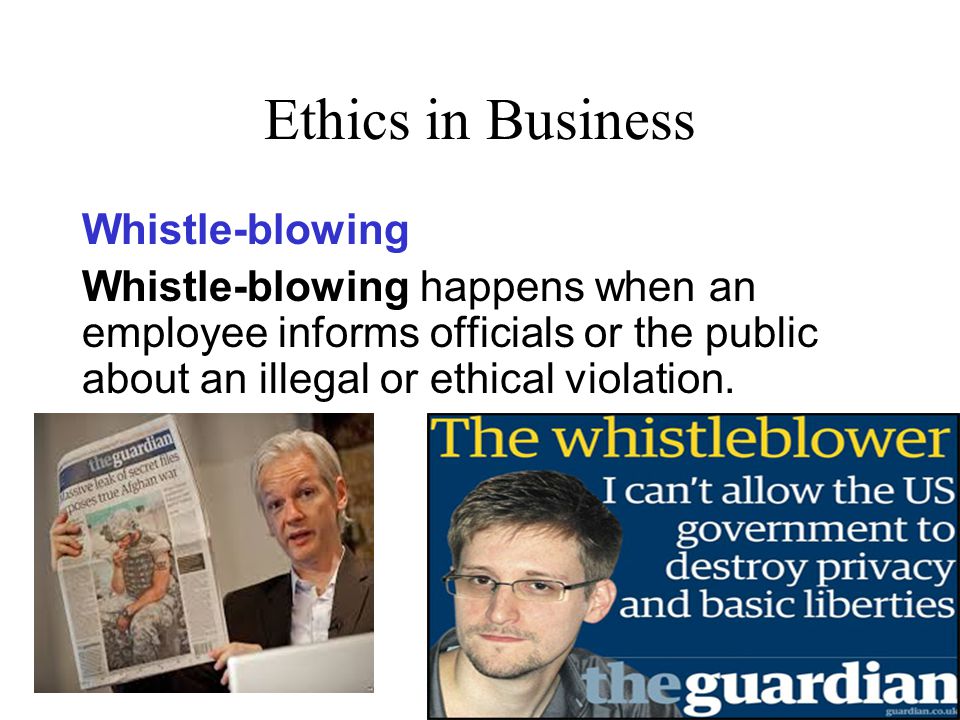 An essay on the issue of whistle blowing in the workplace